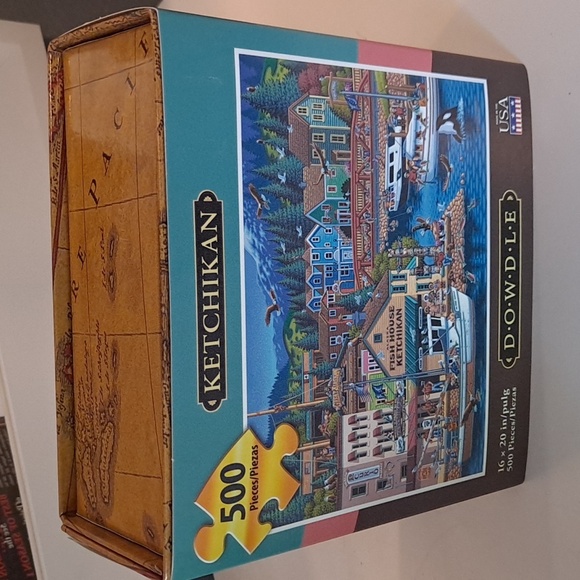 Dowdle Puzzles Games New In Box 50 Piece Ketchikan Puzzle By Dowdel Folk Art Size 6 X 20